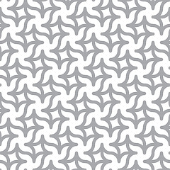 Image showing Simple weaving pattern - white and gray abstract flowers 