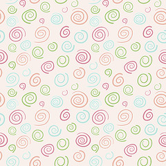 Image showing Abstract retro pattern - color swirls