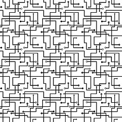 Image showing Seamless abstract pattern - circuit board scheme