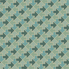 Image showing Arrows - geometric pattern in vintage green colors