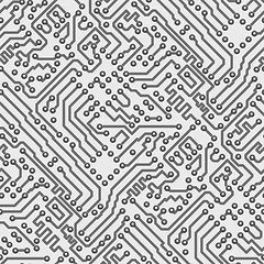 Image showing Circuit board computer seamless pattern