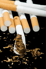 Image showing Crumpled cigarette