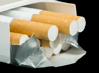 Image showing Box of cigarettes close up