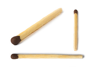 Image showing Set of matchsticks white isolated