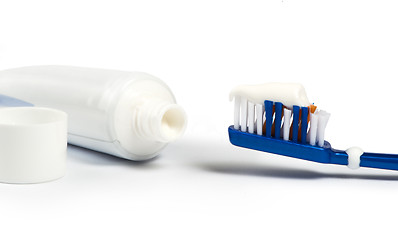 Image showing Toothbrush and toothpaste