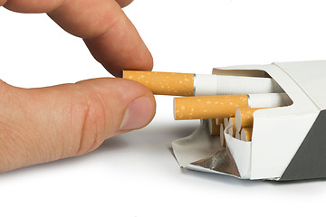 Image showing Box of cigarettes close up