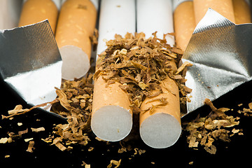 Image showing Box of cigarettes close up