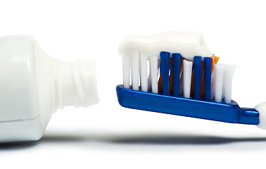 Image showing Toothbrush and toothpaste