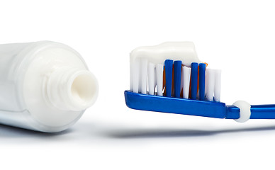 Image showing Toothbrush and toothpaste