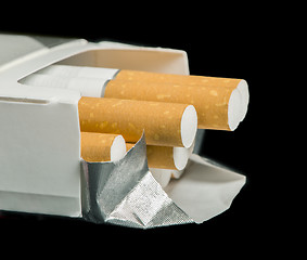 Image showing Box of cigarettes close up