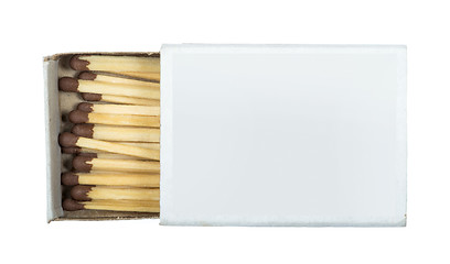 Image showing White isolated matches and matchsticks