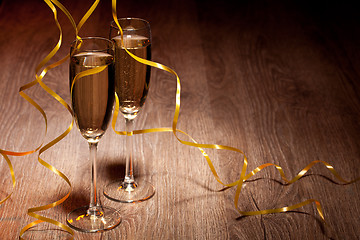 Image showing two glass with champagne