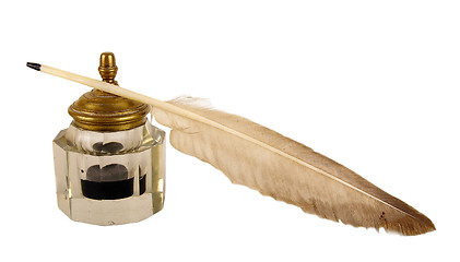 Image showing The ancient ink device.