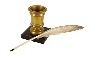 Image showing The ancient ink device. 