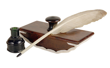 Image showing The ancient ink device.