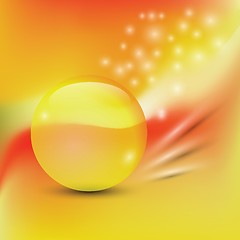 Image showing colorful background  with  yellow sphere