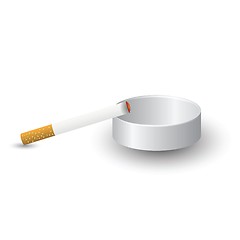 Image showing ashtray and cigarette