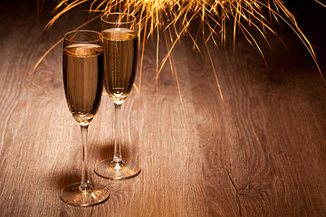 Image showing two glass with champagne