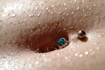 Image showing female belly piercing