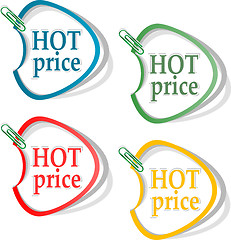 Image showing Hot price stickers set