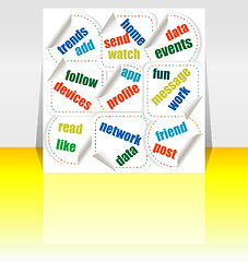 Image showing Social media wording, word cloud - Flyer or Cover Design