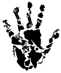 Image showing Hand print global