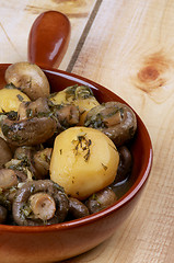 Image showing Mushroom and Potato Stew