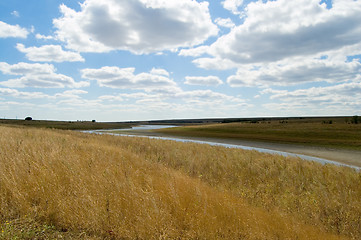 Image showing canal at steppe