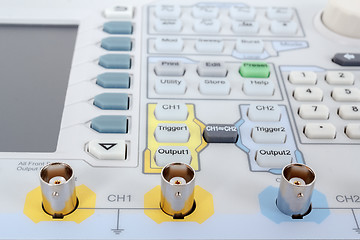 Image showing keyboard of professional modern test equipment - analyzer