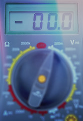 Image showing Modern digital multimeter with shallow focus