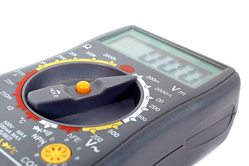 Image showing Modern digital multimeter on a white background