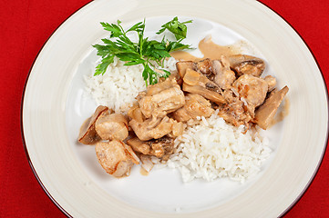 Image showing rice with meat