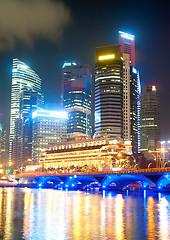 Image showing Singapore illuminated