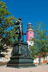 Image showing monument of Peter I in Baltiysk, Russia