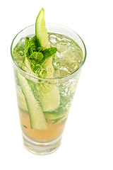 Image showing cocktail with cucumber