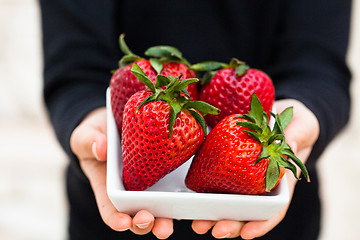 Image showing Fresh strawberries