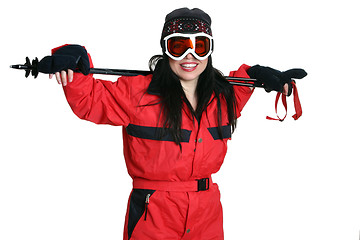 Image showing Woman in ski gear