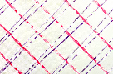 Image showing Fabric with pink and purple stripes