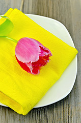 Image showing Tulip pink on the plate