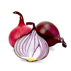 Image showing Onion purple cut