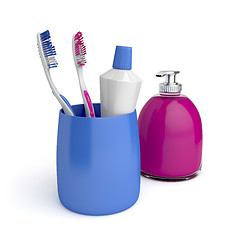 Image showing Bathroom accessories