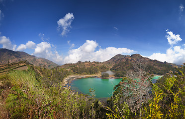 Image showing Dieng Plateau, Jawa, Indonesia, Telaga Wama lake