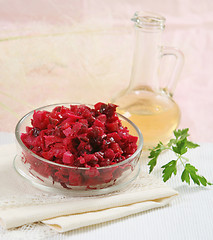 Image showing vegetables beet root salad with oil