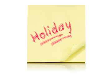 Image showing  Holiday memo