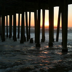Image showing Sunset Under The Pier