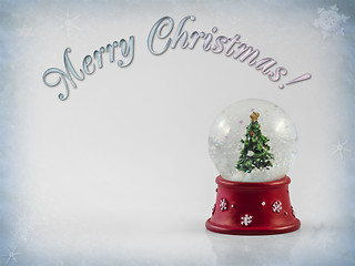 Image showing Merry Christmas Snow Globe