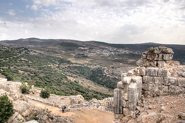 Image showing Nimrod castle and Israel landscape