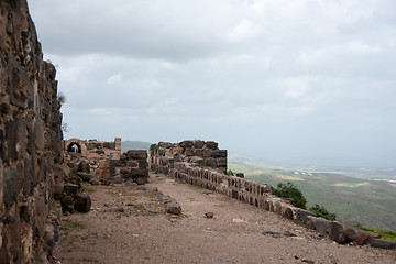 Image showing Belvoir castle ruins in Galilee