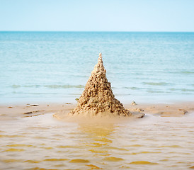 Image showing Sand Castle on Beach