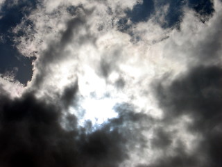 Image showing The sun and the clouds